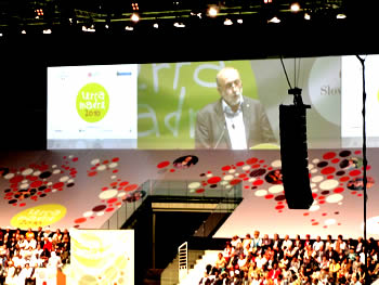 Carlo Petrini addresses Terra Madre 2010